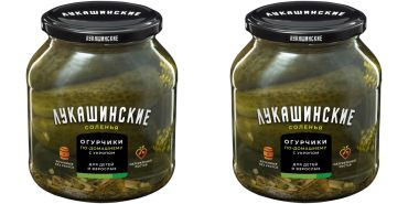 Lukashinskie Home-style pickled cucumbers 670g x2